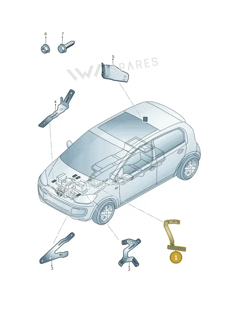 12E971336 — Volkswagen E-up! (2016-2023) diagram 772971400, position 1