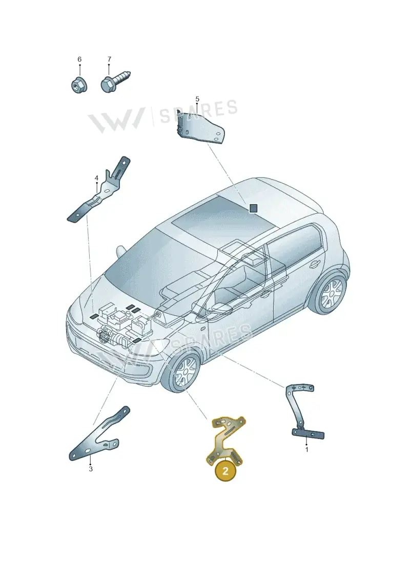 12E971336A — Volkswagen E-up! (2016-2023) diagram 772971400, position 2
