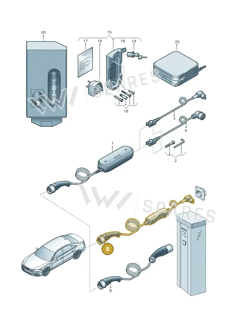 12E971675CC — Audi A6 2.0 (2018-) diagram 838970000, position 8