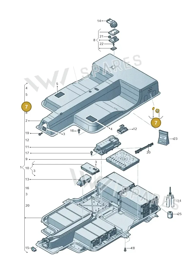 12E998754 — Volkswagen E-up! (2016-2023) diagram 899915055, position 7