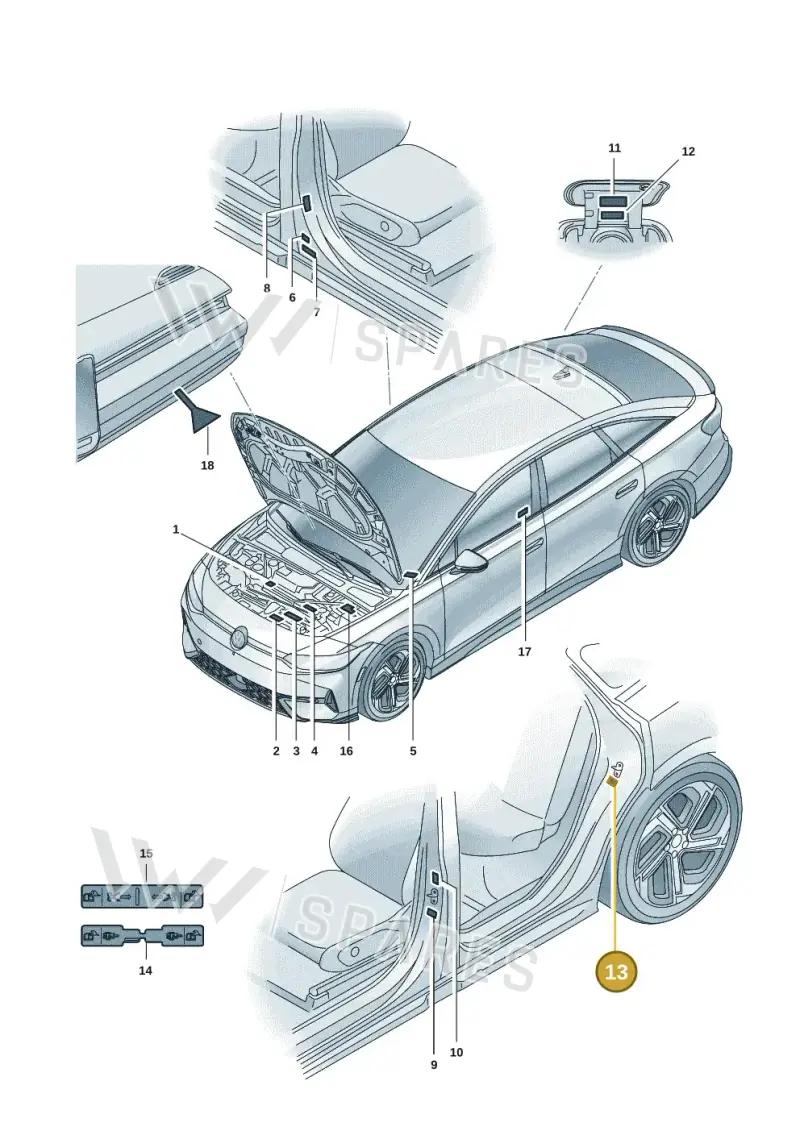 14A010510 — Volkswagen ID.7 Limousine Pro (2023-) diagram 14b010000, position 13