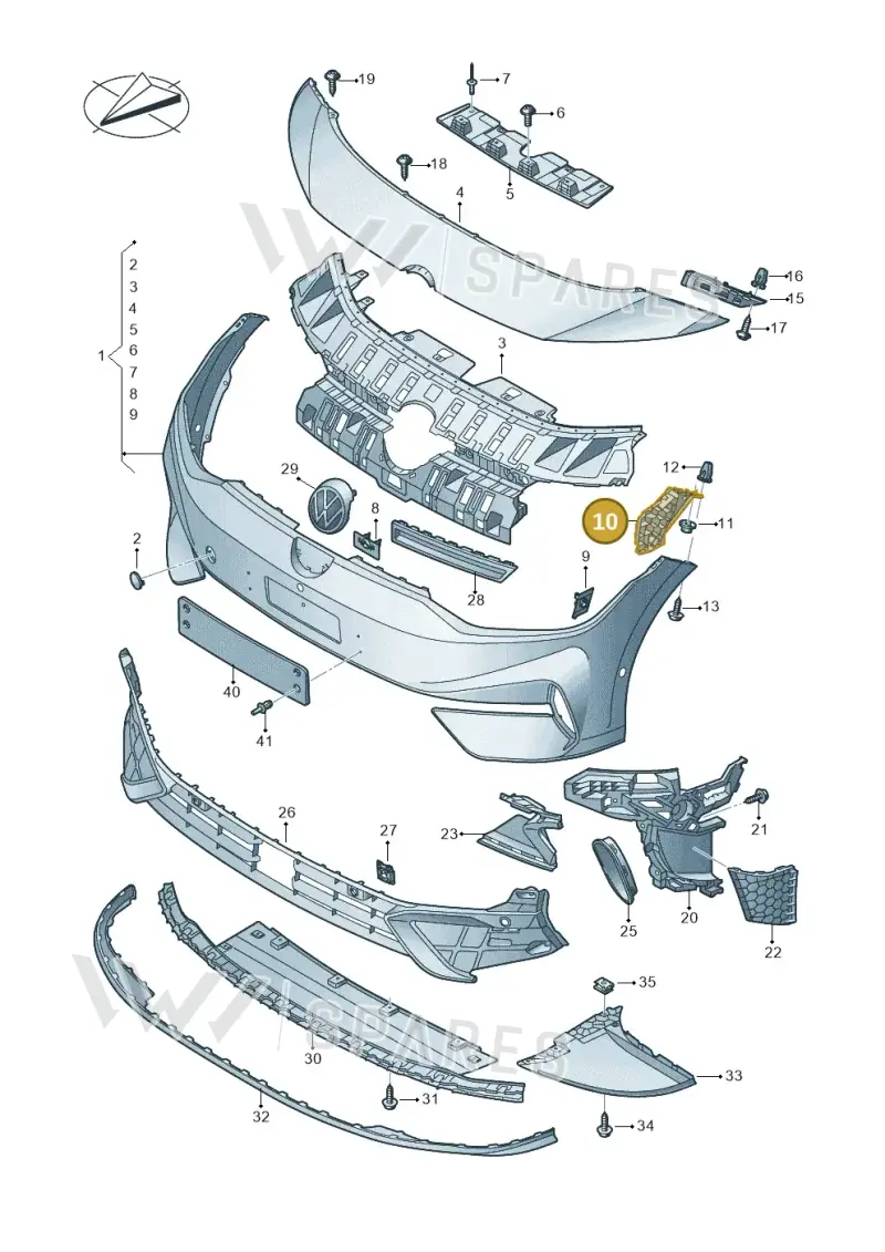 14A807050 — Volkswagen ID.7 Limousine Pro (2023-) diagram 14b807011, position 10