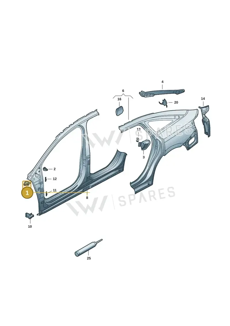 14A809167 — Volkswagen ID.7 Limousine Pro (2023-) diagram 14b809200, position 1