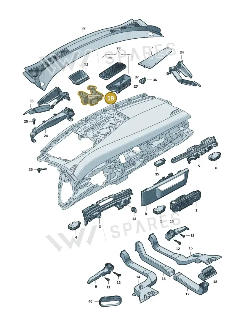 14A819241 — Volkswagen ID.7 Limousine Pro (2023-) diagram 14b819300, position 19