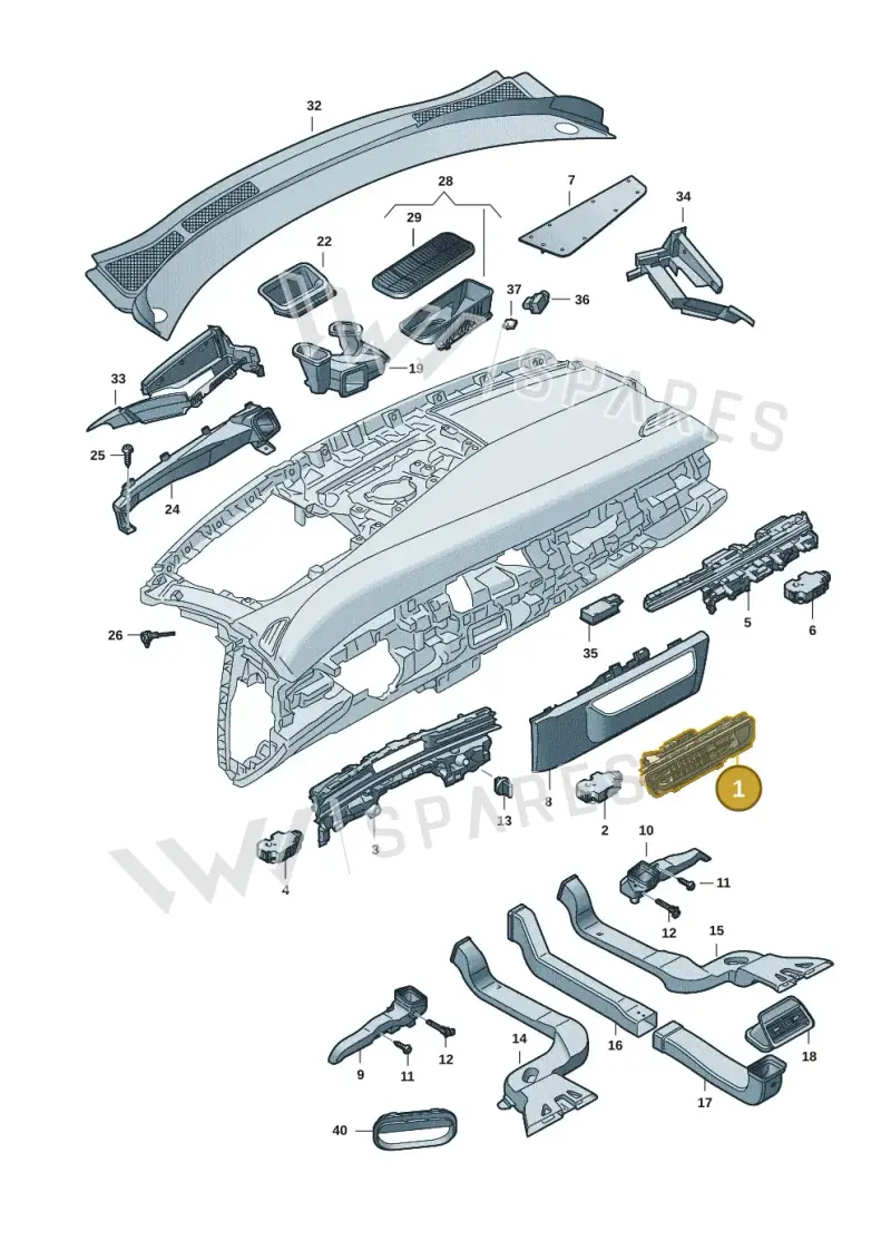 14A819728AUZB — Volkswagen ID.7 Limousine Pro (2023-) diagram 14b819300, position 1