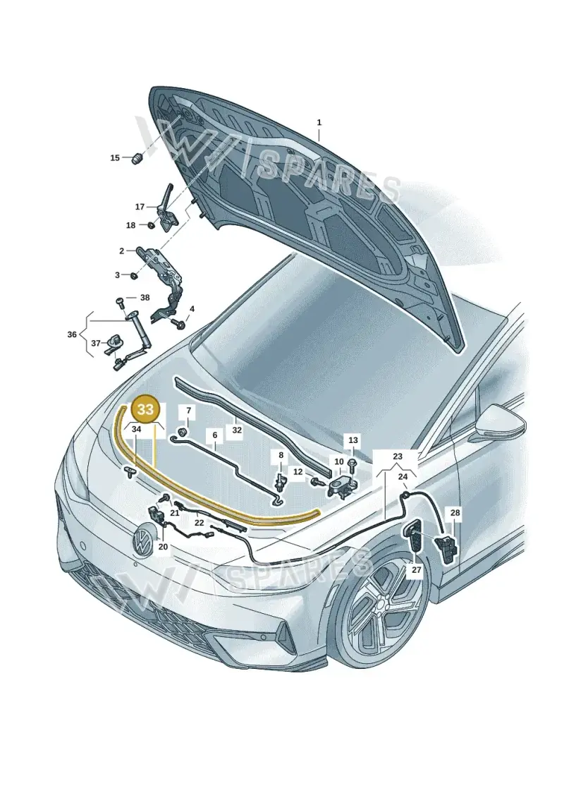 14A823707 — Volkswagen ID.7 Limousine Pro (2023-) diagram 14b823000, position 33
