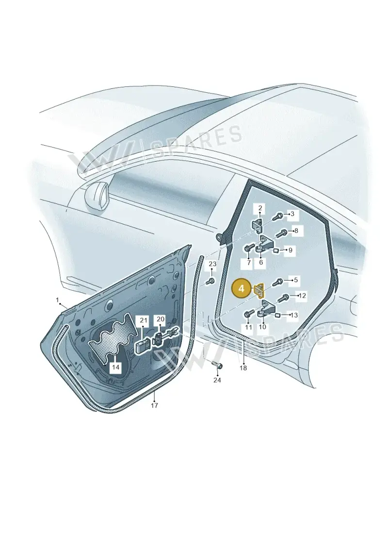 14A831402 — Volkswagen Arteon (2017-2023) diagram 828833000, position 4