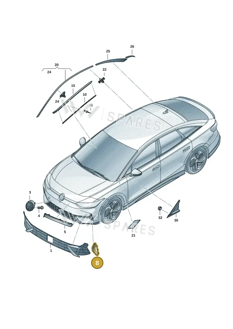 14A853242A041 — Volkswagen ID.7 Limousine Pro (2023-) diagram 14b853000, position 8