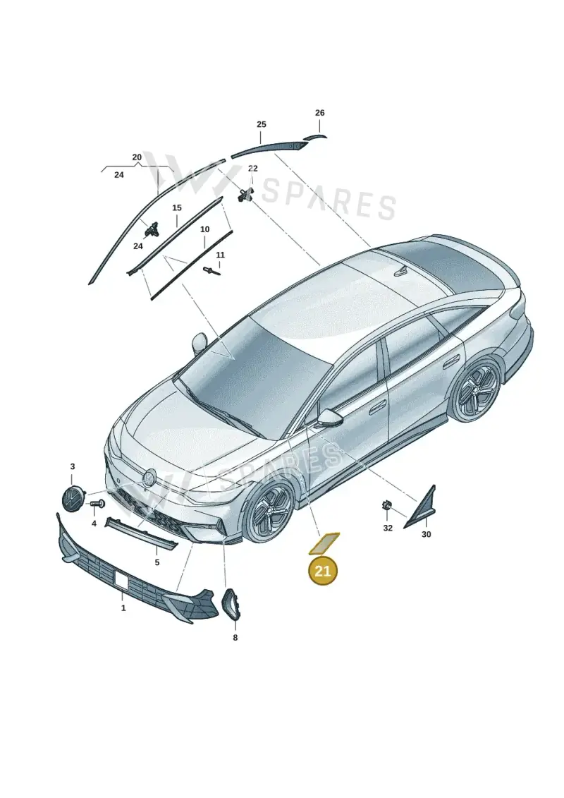 14A853266AGRU — Volkswagen ID.7 Limousine Pro (2023-) diagram 14b853000, position 21