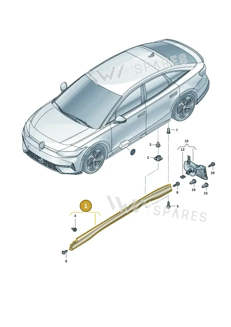 14A853855B041 — Volkswagen ID.7 Limousine Pro (2023-) diagram 14b853150, position 1
