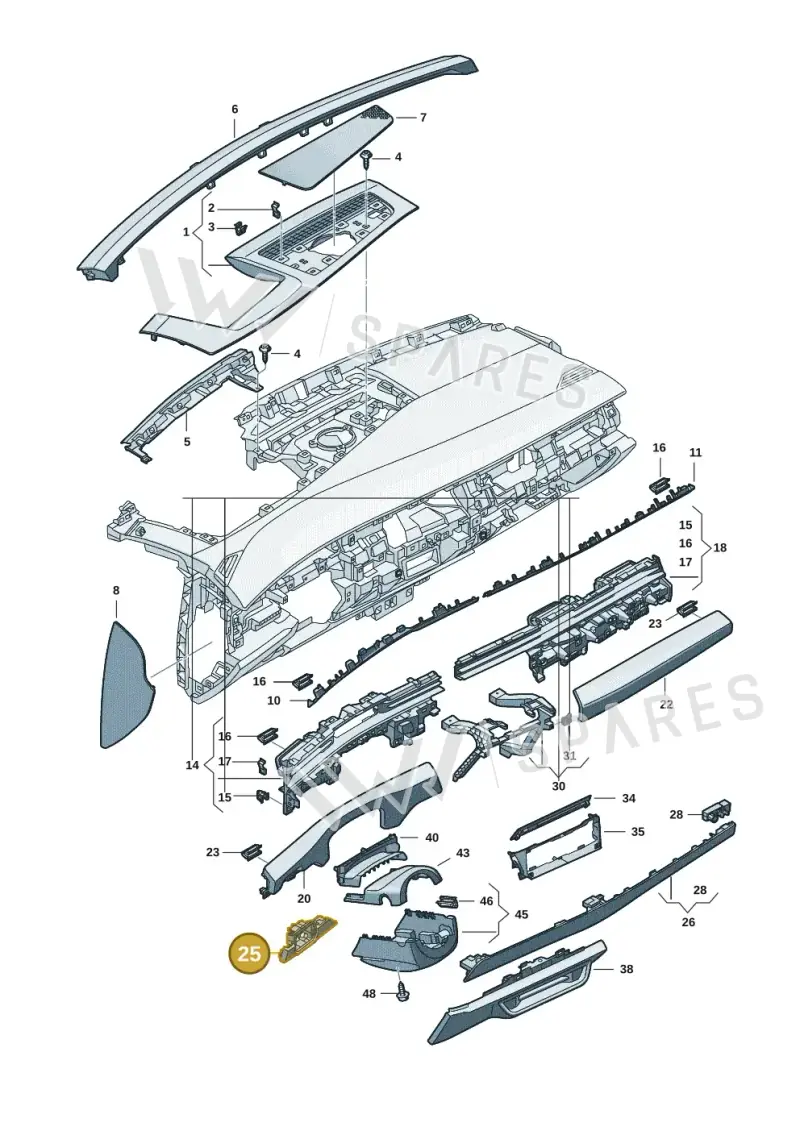 14A858365B041 — Volkswagen ID.7 Limousine Pro (2023-) diagram 14b857100, position 25