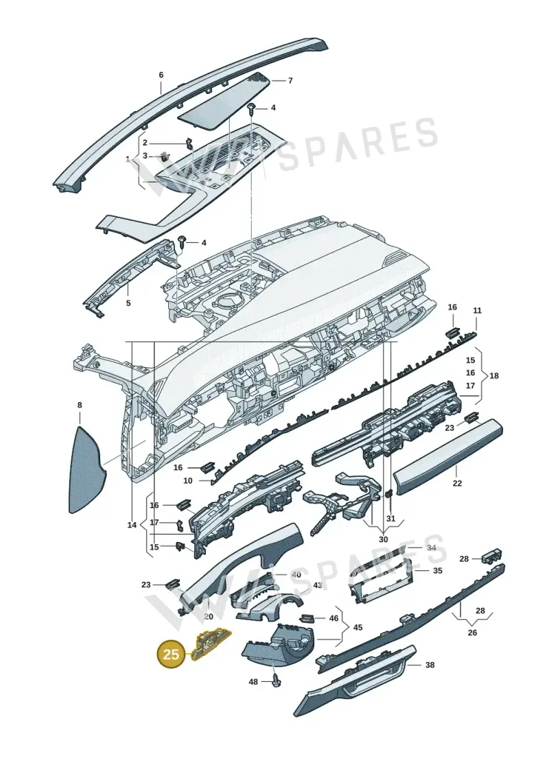 14A858365F041 — Volkswagen ID.7 Limousine Pro (2023-) diagram 14b857100, position 25