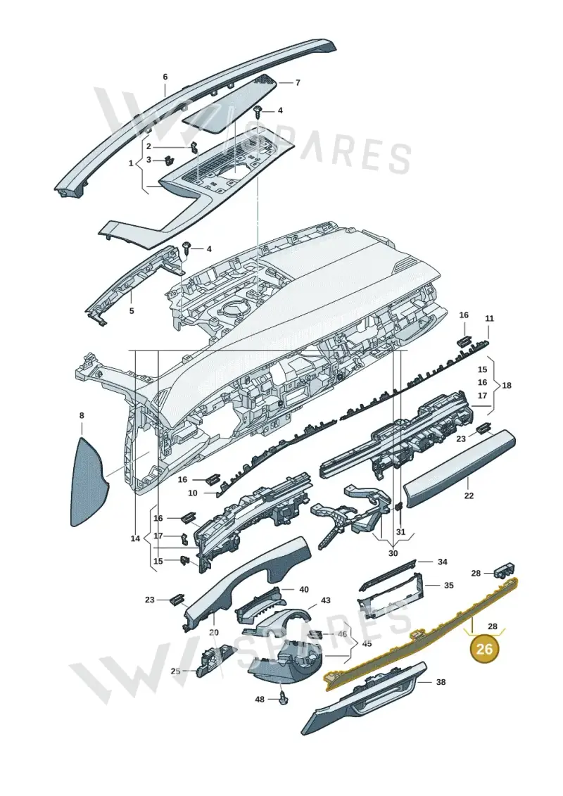 14A858366G041 — Volkswagen ID.7 Limousine Pro (2023-) diagram 14b857100, position 26