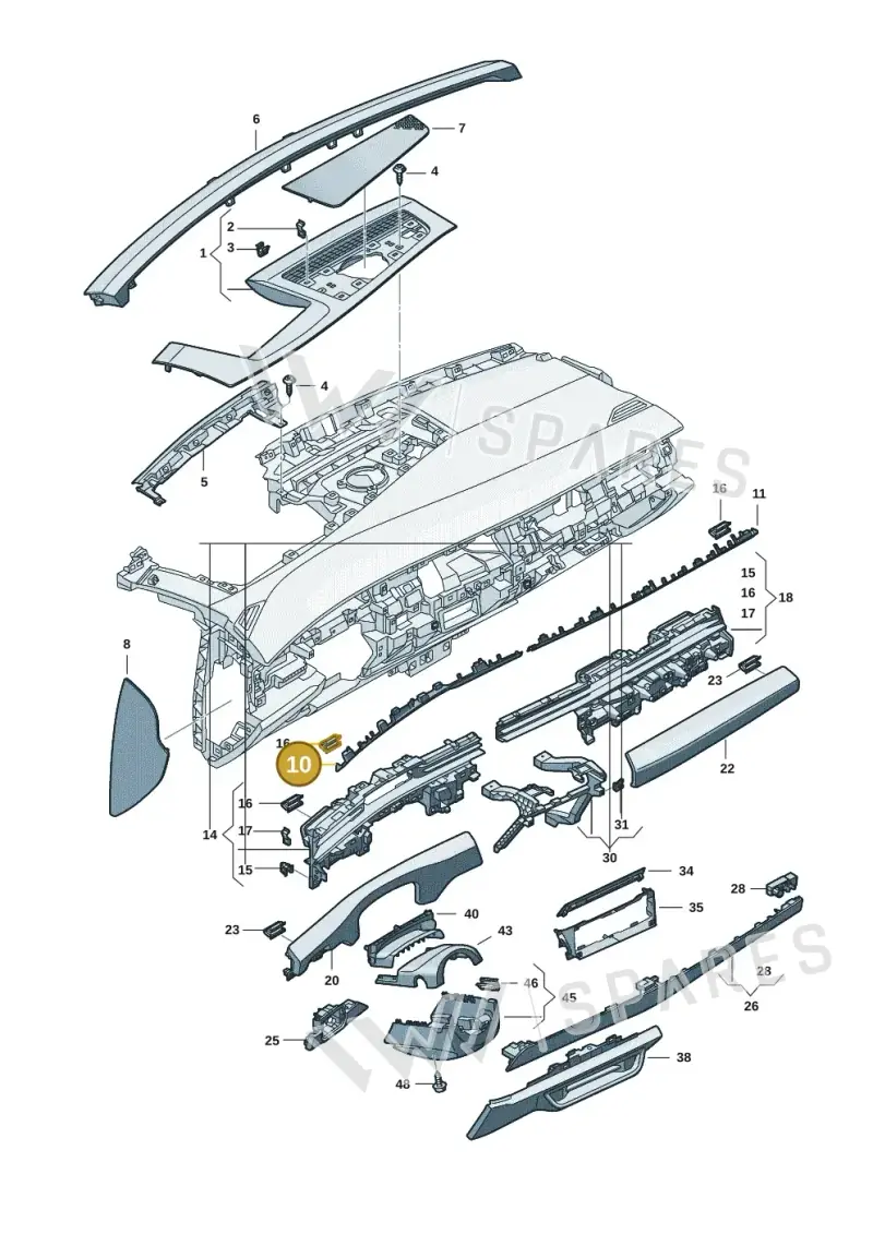 14A858417A041 — Volkswagen ID.7 Limousine Pro (2023-) diagram 14b857100, position 10