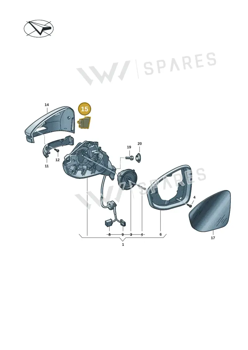 14A949145A — Volkswagen Passat estate (2023-) diagram 14b857400, position 15