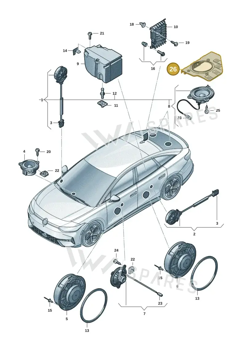 14B035209 — Volkswagen ID.7 (2023-2025) diagram 14b035350, position 26