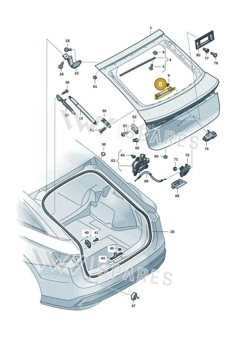 14B827242 — Volkswagen ID.7 Limousine Pro (2023-) diagram 14b827000, position 8