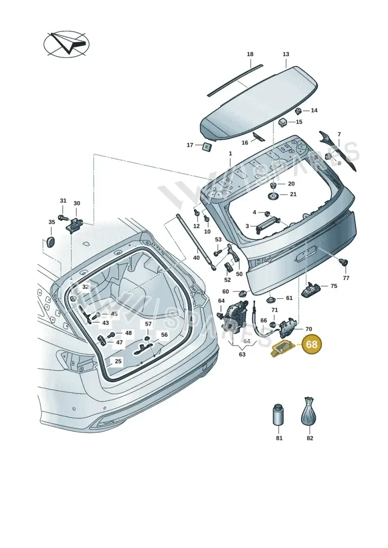 14B8275209B9 — Volkswagen ID.7 Limousine Pro (2023-) diagram 14b827100, position 68