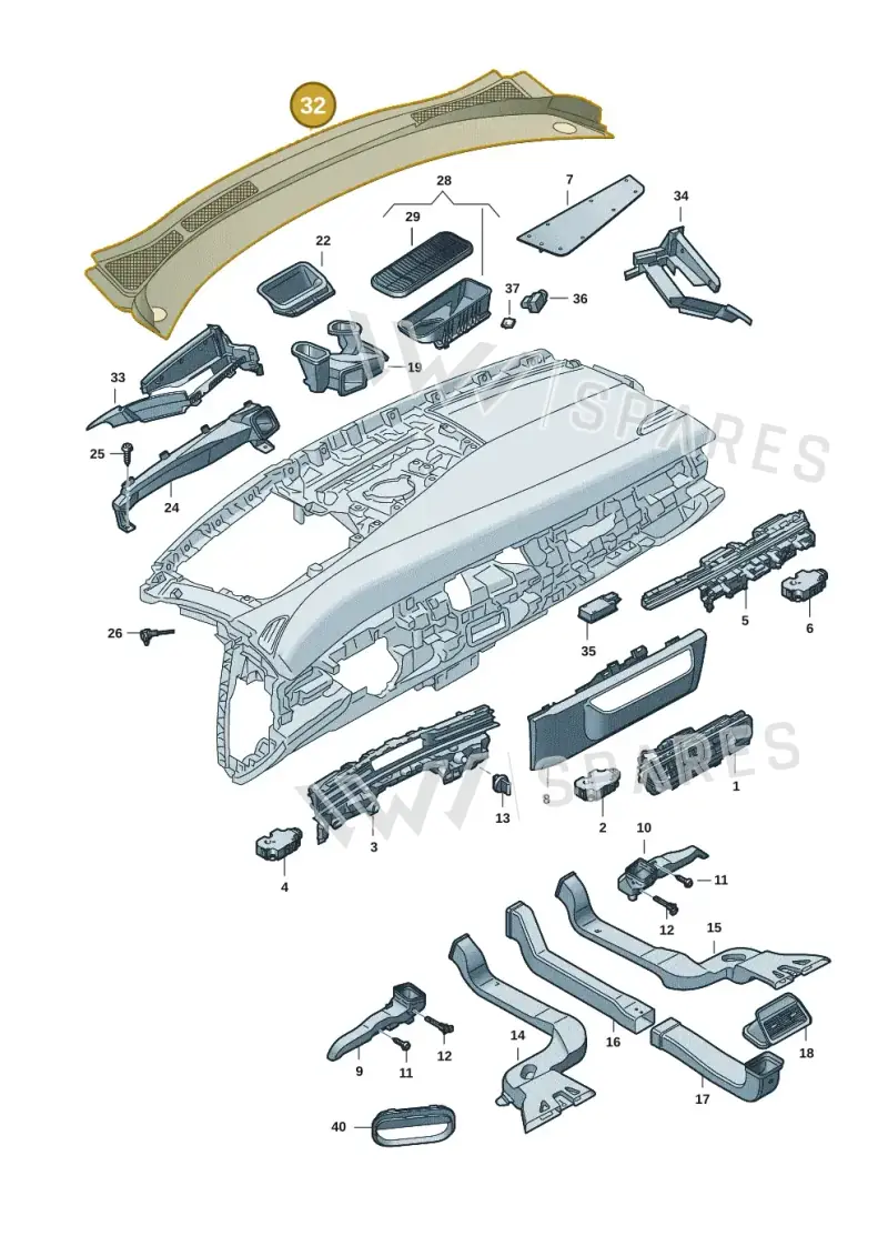 14C819402A9B9 — Volkswagen ID.7 Limousine Pro (2023-) diagram 14b819300, position 32