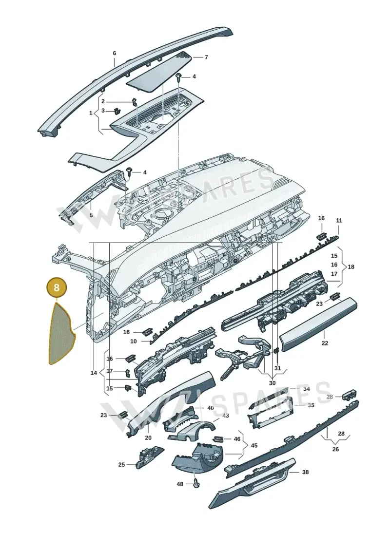 14C8582174PK — Volkswagen ID.7 Limousine Pro (2023-) diagram 14b857100, position 8