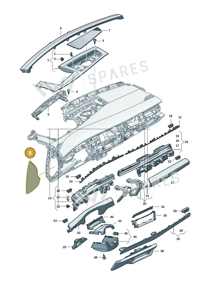 14C8582184PK — Volkswagen ID.7 Limousine Pro (2023-) diagram 14b857100, position 8