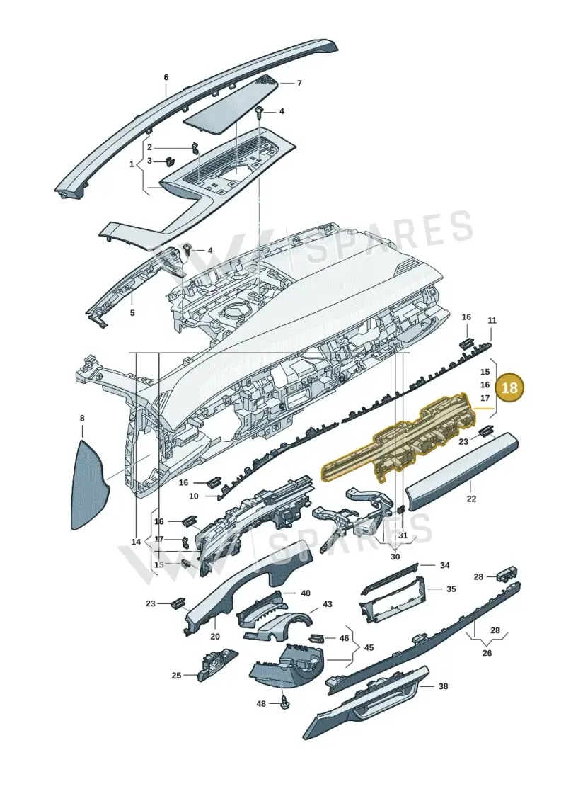 14C858415VIZ — Volkswagen ID.7 Limousine Pro (2023-) diagram 14b857100, position 18