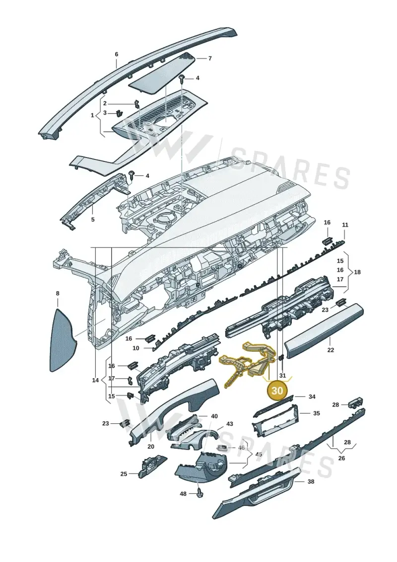 14C858574 — Volkswagen ID.7 Limousine Pro (2023-) diagram 14b857100, position 30