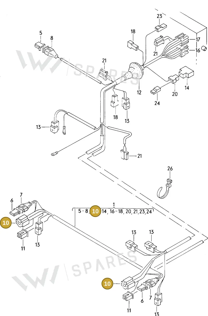 161941165 — Volkswagen Jetta                  89 (1988-1989) diagram 014258000, position 10