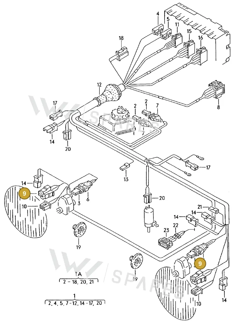 161941165 — Volkswagen Jetta (1989-1991) diagram 067258010, position 9