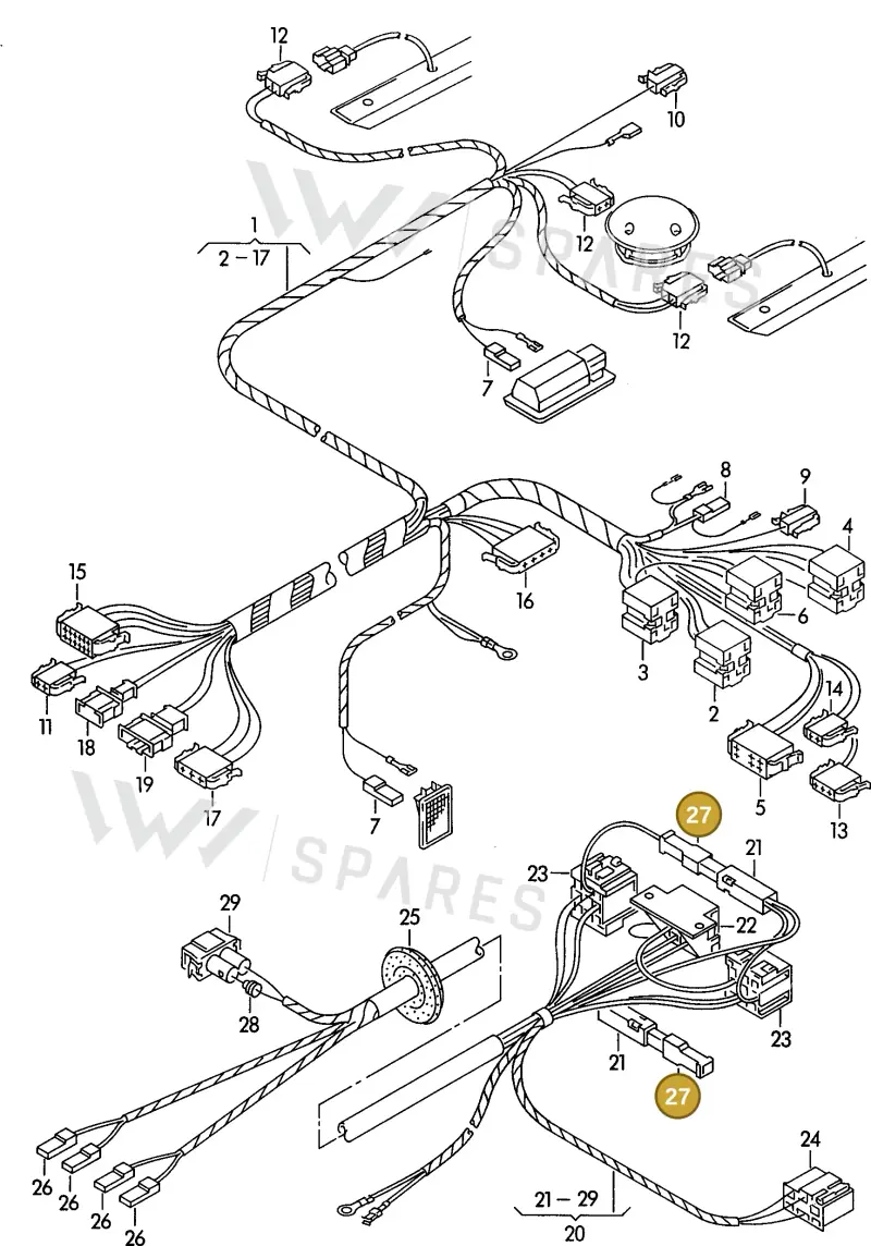 161971976A — Volkswagen TRANSPORTER SYNCRO (1996-2003) diagram 117972530, position 27