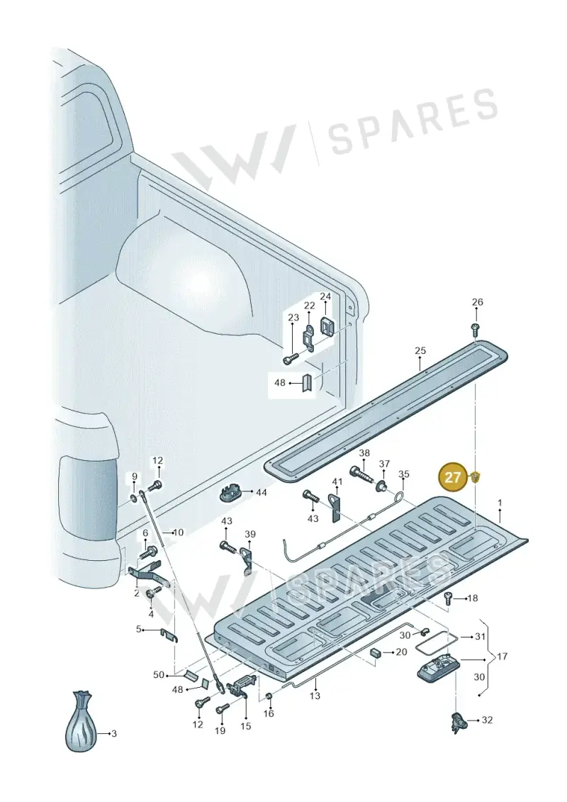 165827592 — Volkswagen Amarok twin cab (2022-) diagram 749829000, position 27