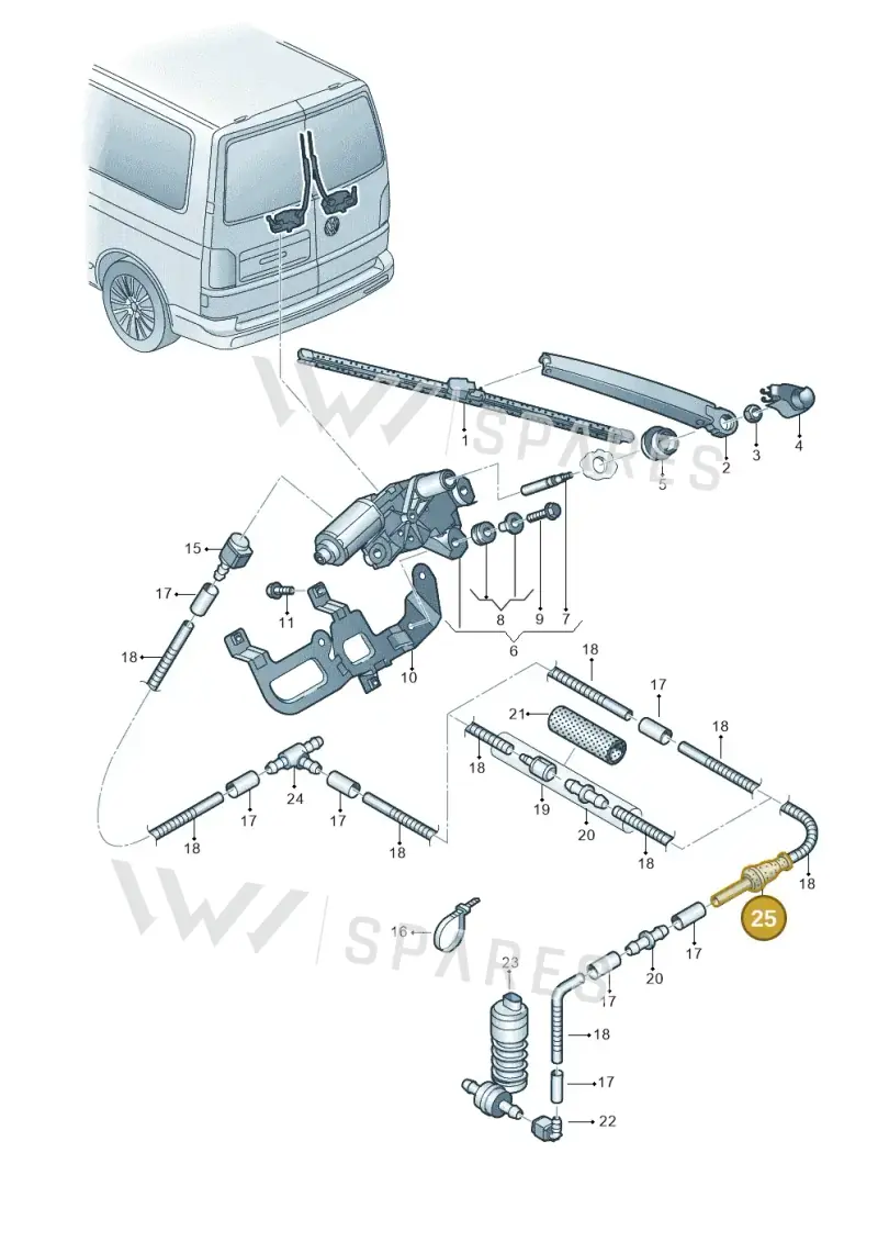 171611751 — Volkswagen Caravelle (2019-2024) diagram 861955250, position 25