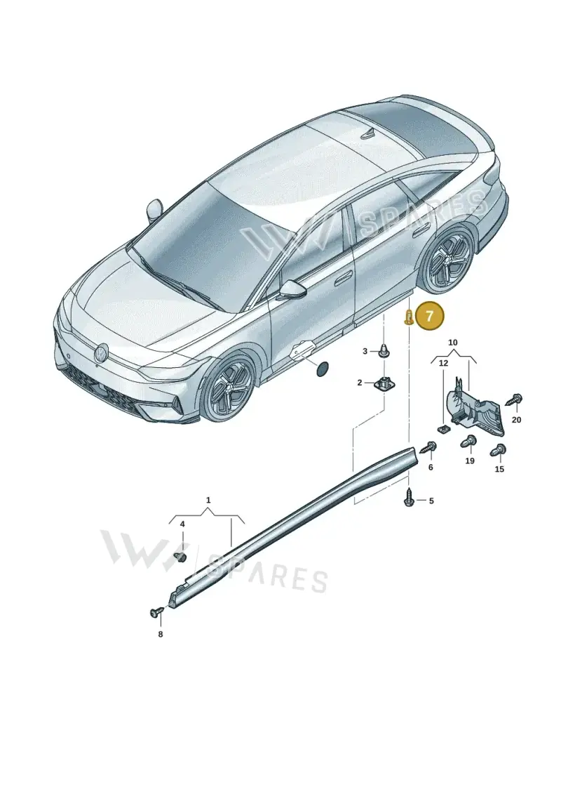 171809966 — Volkswagen ID.7 Limousine Pro (2023-) diagram 14b853150, position 7