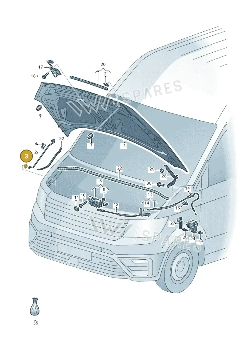 171823395 — Volkswagen E-Crafter 35 (2018-2024) diagram 806823000, position 3