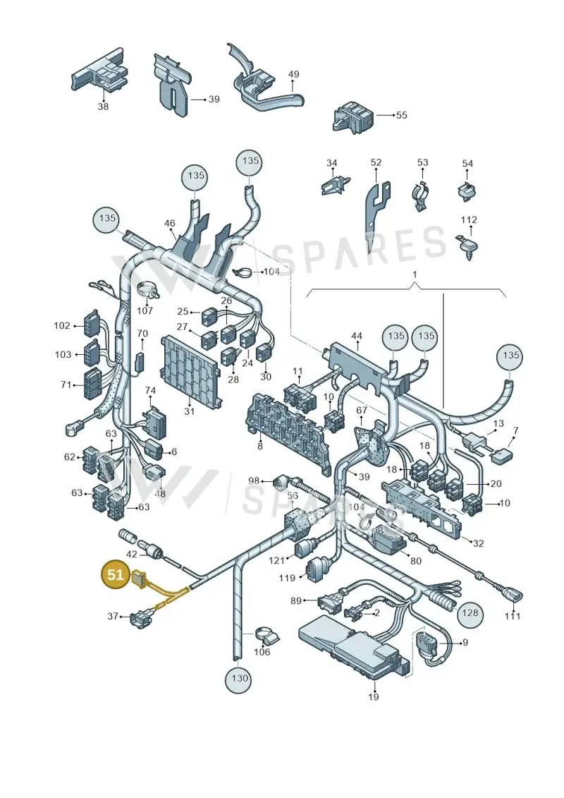 171971835A — Volkswagen New Beetle             06> (2005-) diagram 201971800, position 51