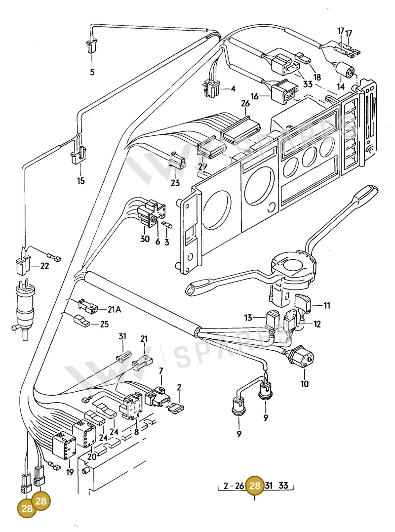 171971998A — Volkswagen LT, LT 4x4 (28-55) (1989-1995) diagram 006129110, position 28