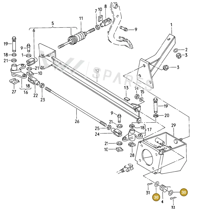 172721742 — Volkswagen CADDY (1982-1992) diagram 043062000, position 30