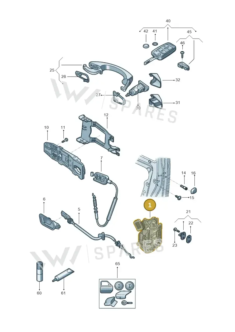 17A837015A — Volkswagen T-Cross 1,0 (2019-) diagram 581837000, position 1