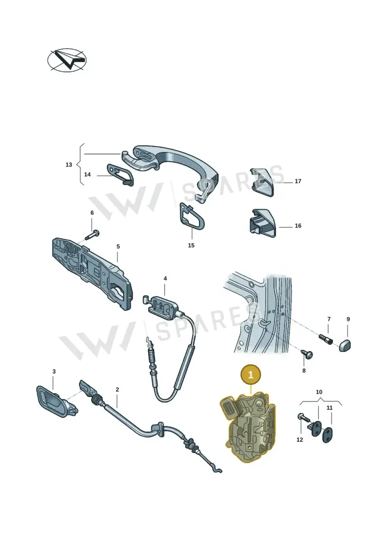 17A837016A — Volkswagen Nivus (2020-) diagram 67b837010, position 1