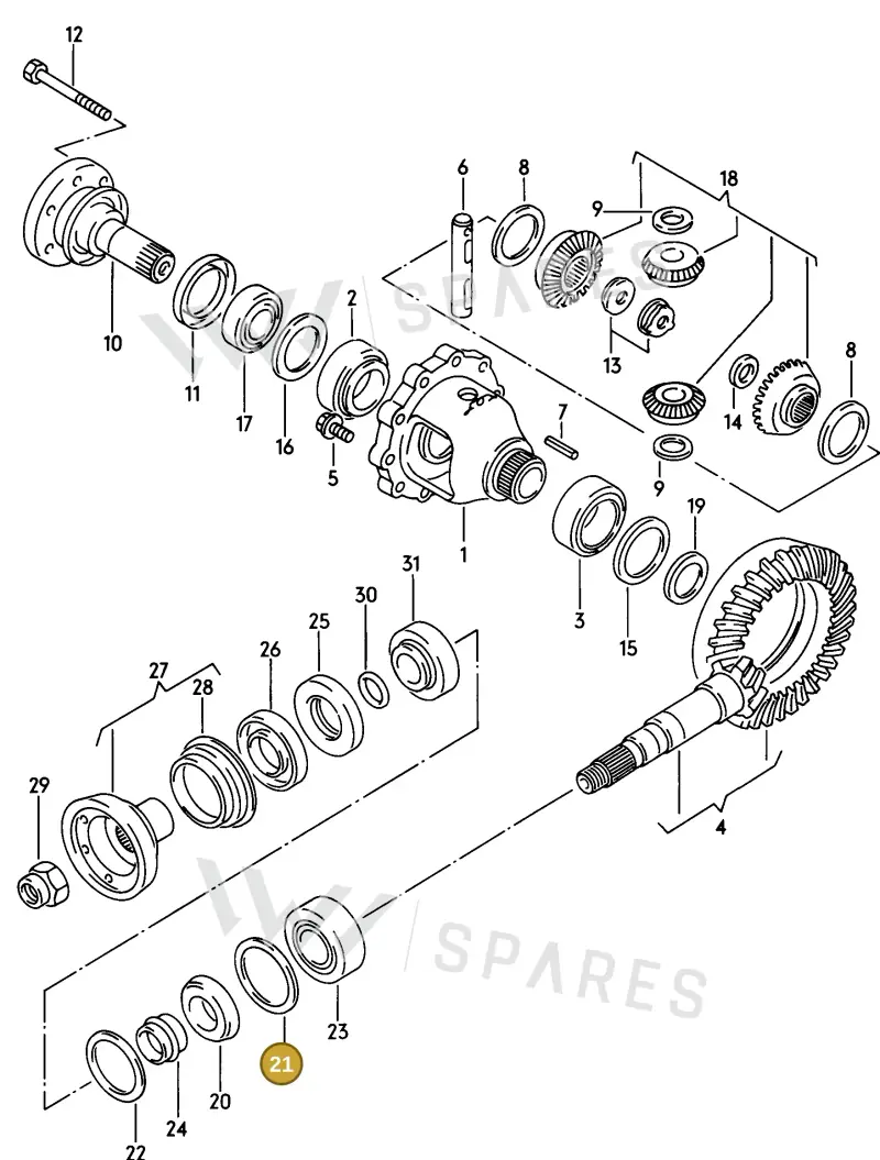183598231 — Volkswagen ILTIS diagram 037042000, position 21