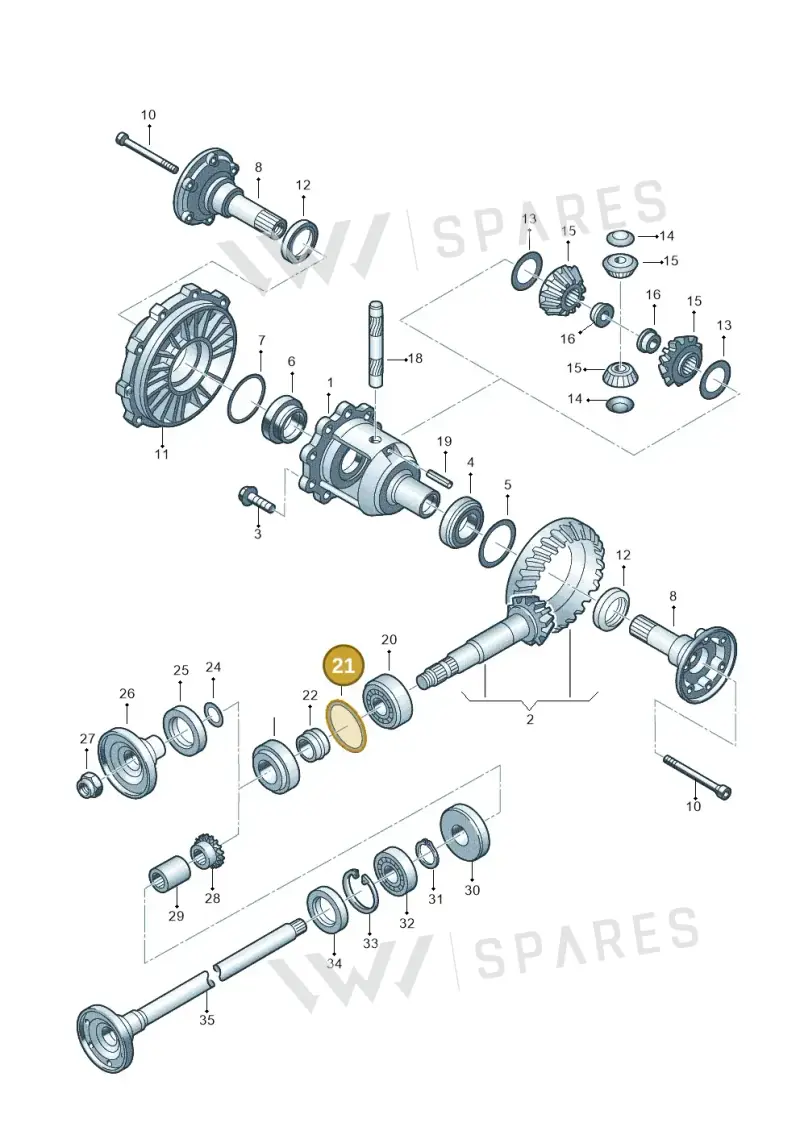 183598231 — Volkswagen Phaeton 4motion (2010-2016) diagram 195525300, position 21