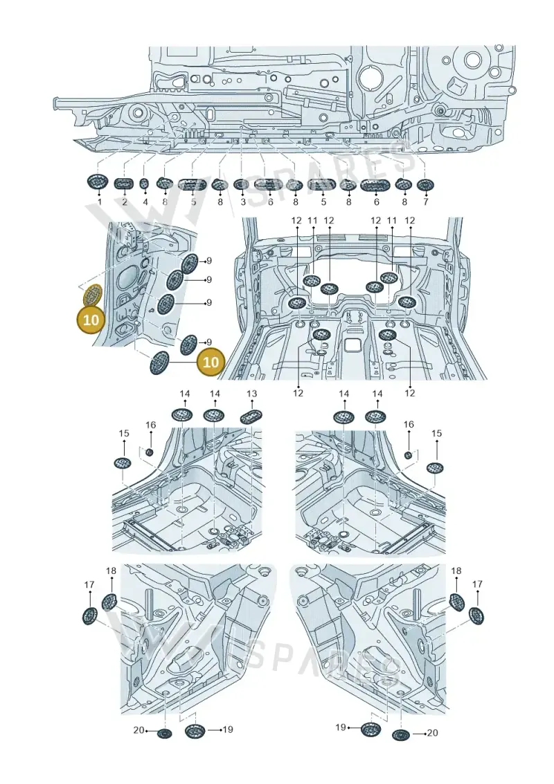 191971908F — Audi A1 Sportback (2014-2018) diagram 792803360, position 10