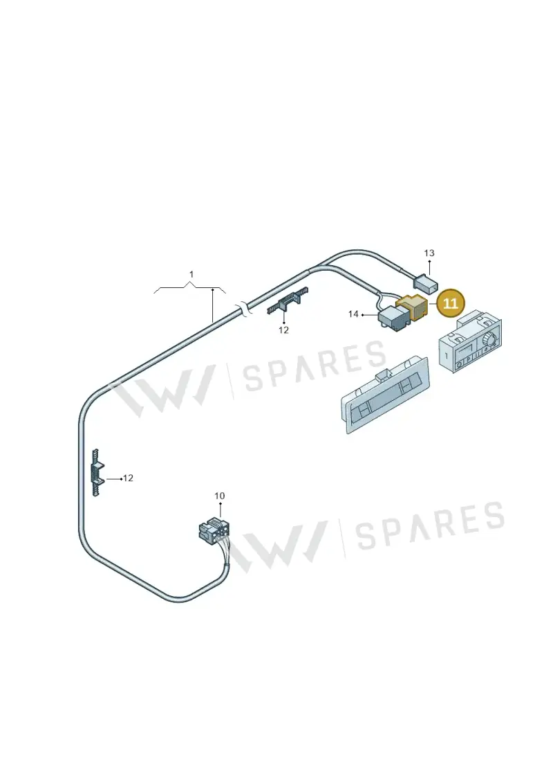 191972701 — Volkswagen California Camper (2011-2015) diagram 410972700, position 11