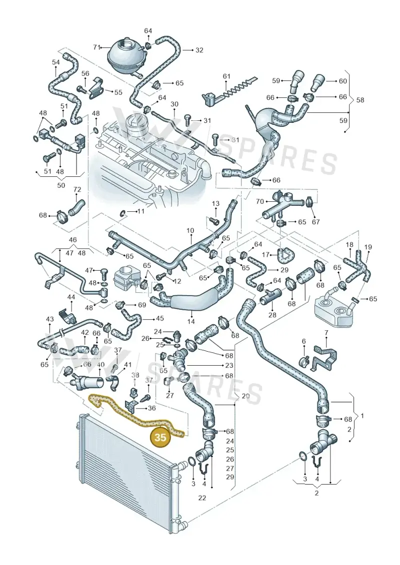 1C0121088A — Volkswagen New Beetle             06> (2005-) diagram 194121480, position 35