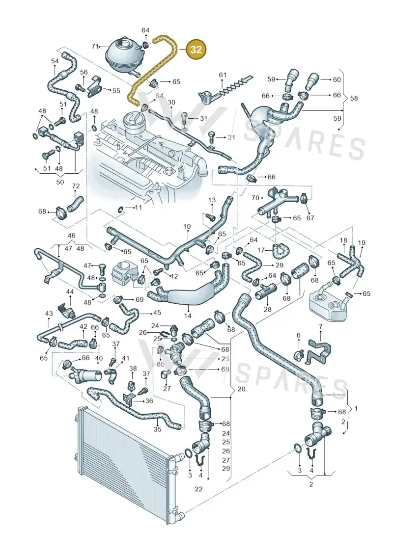 1C0121447M — Volkswagen New Beetle             06> (2005-) diagram 194121480, position 32