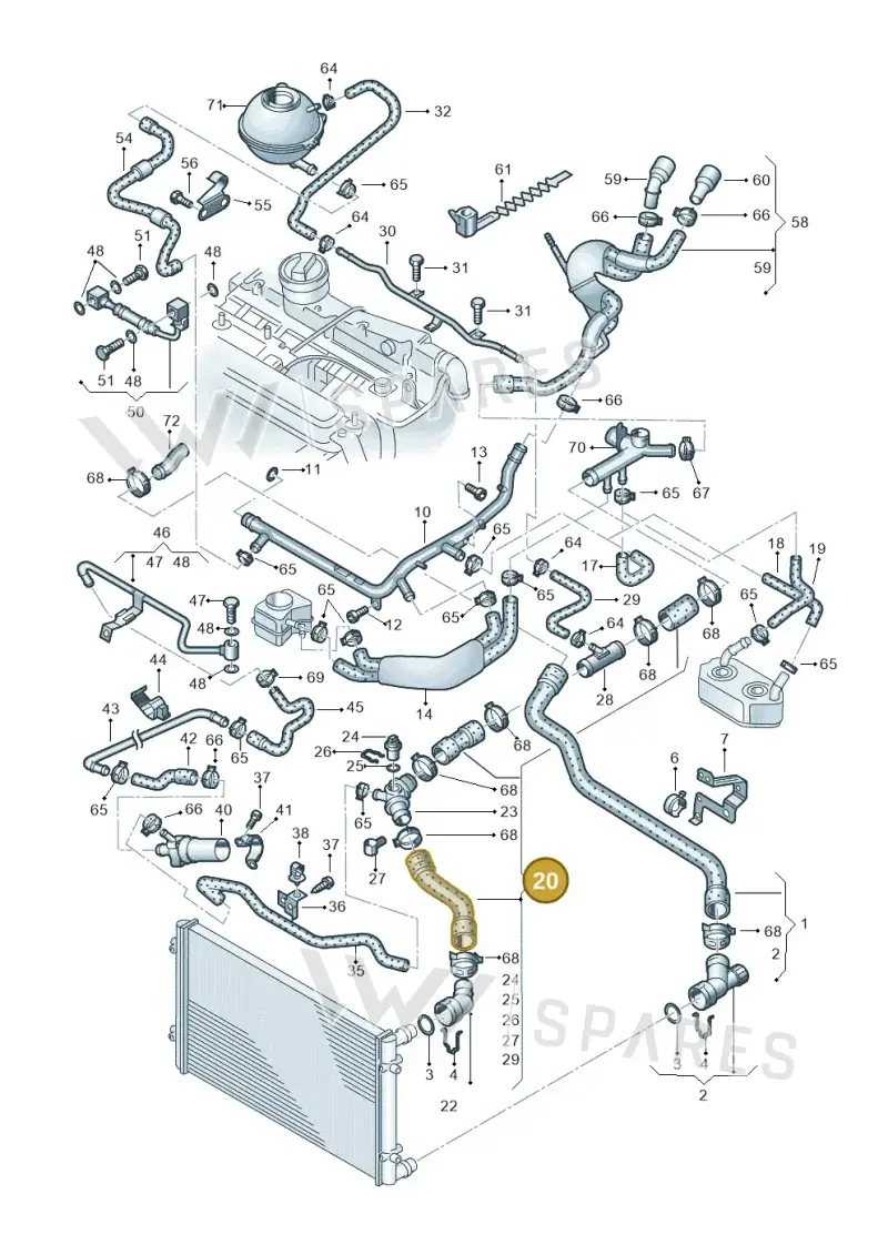 1C0122101AR — Volkswagen New Beetle             06> (2005-) diagram 194121480, position 20