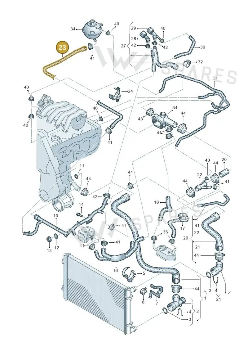 1C0122109C — Volkswagen New Beetle             06> (2005-) diagram 194121240, position 23