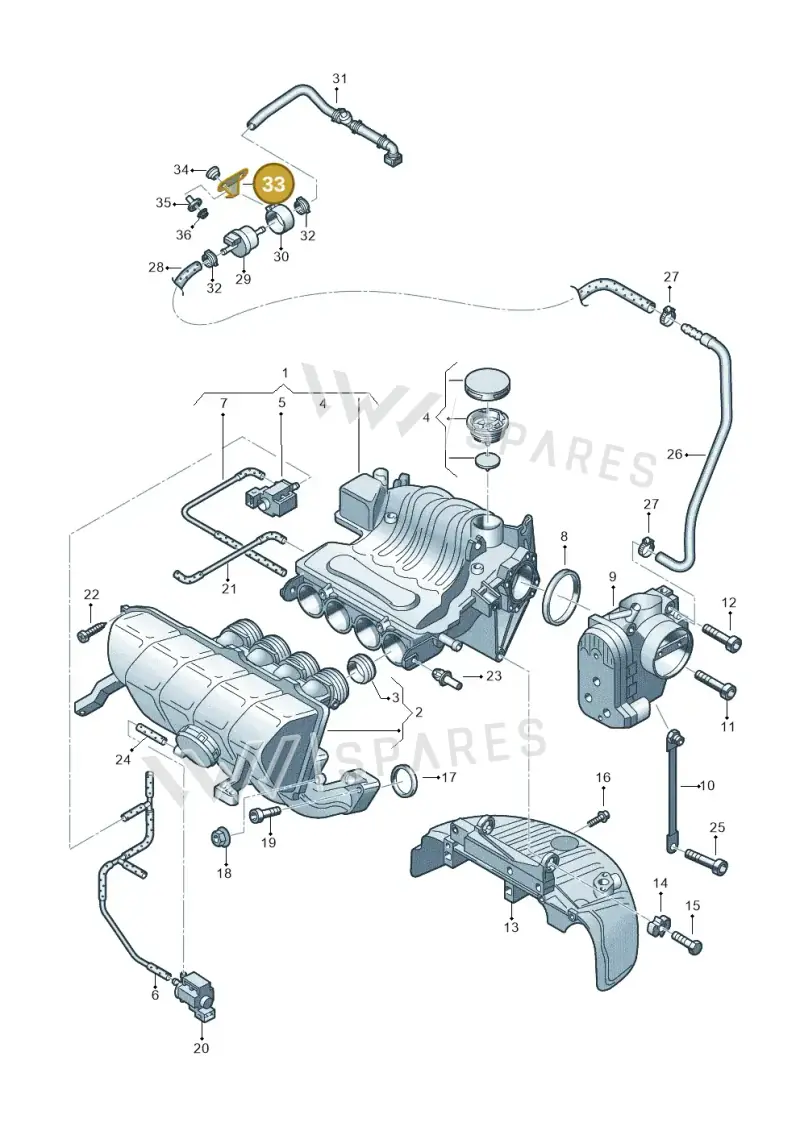 1C0133519C — Volkswagen New Beetle             06> (2005-) diagram 266133240, position 33