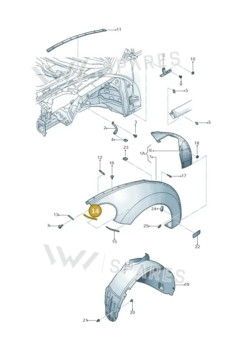 1C0821255AC — Volkswagen New Beetle             06> (2005-) diagram 467821100, position 14