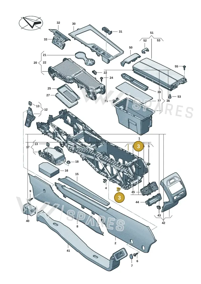 1C0867388 — Volkswagen Passat estate (2023-) diagram 3j0863500, position 3